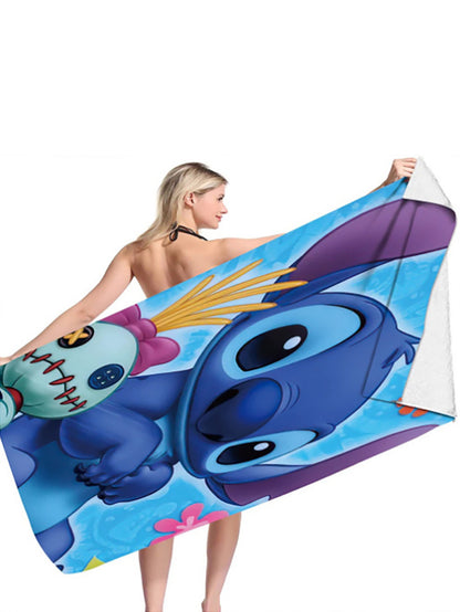 Stitch Microfiber Double-sided Fleece Beach Towel