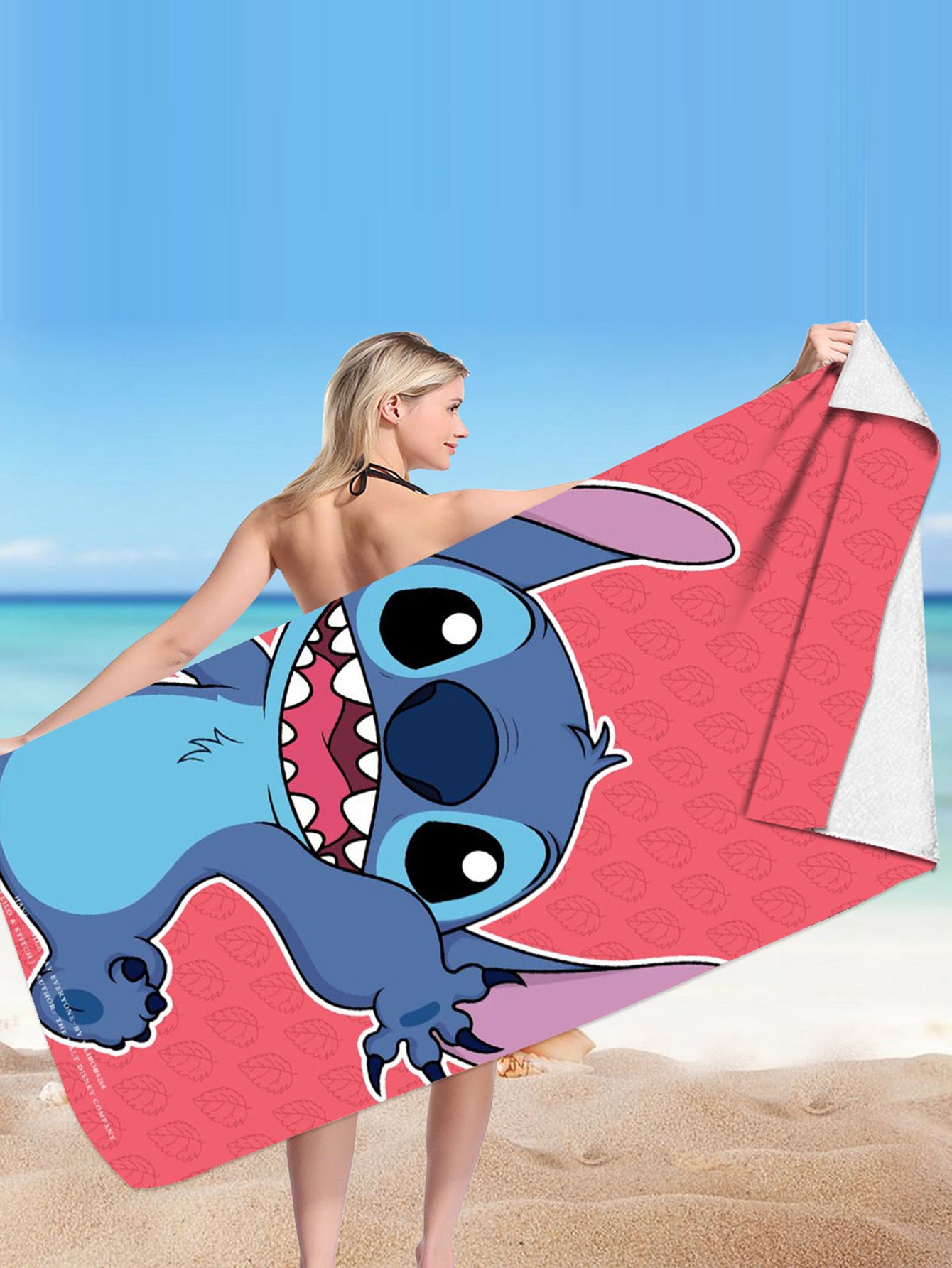 Stitch Microfiber Double-sided Fleece Beach Towel