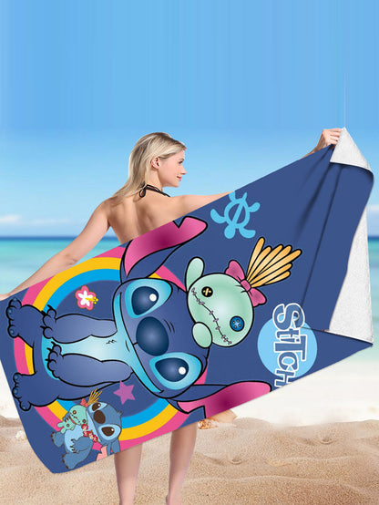 Stitch Microfiber Double-sided Fleece Beach Towel