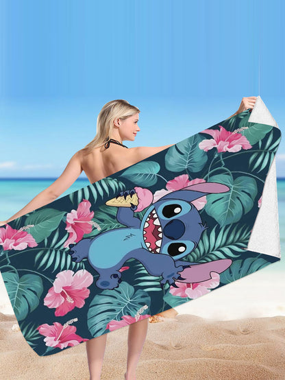 Stitch Microfiber Double-sided Fleece Beach Towel