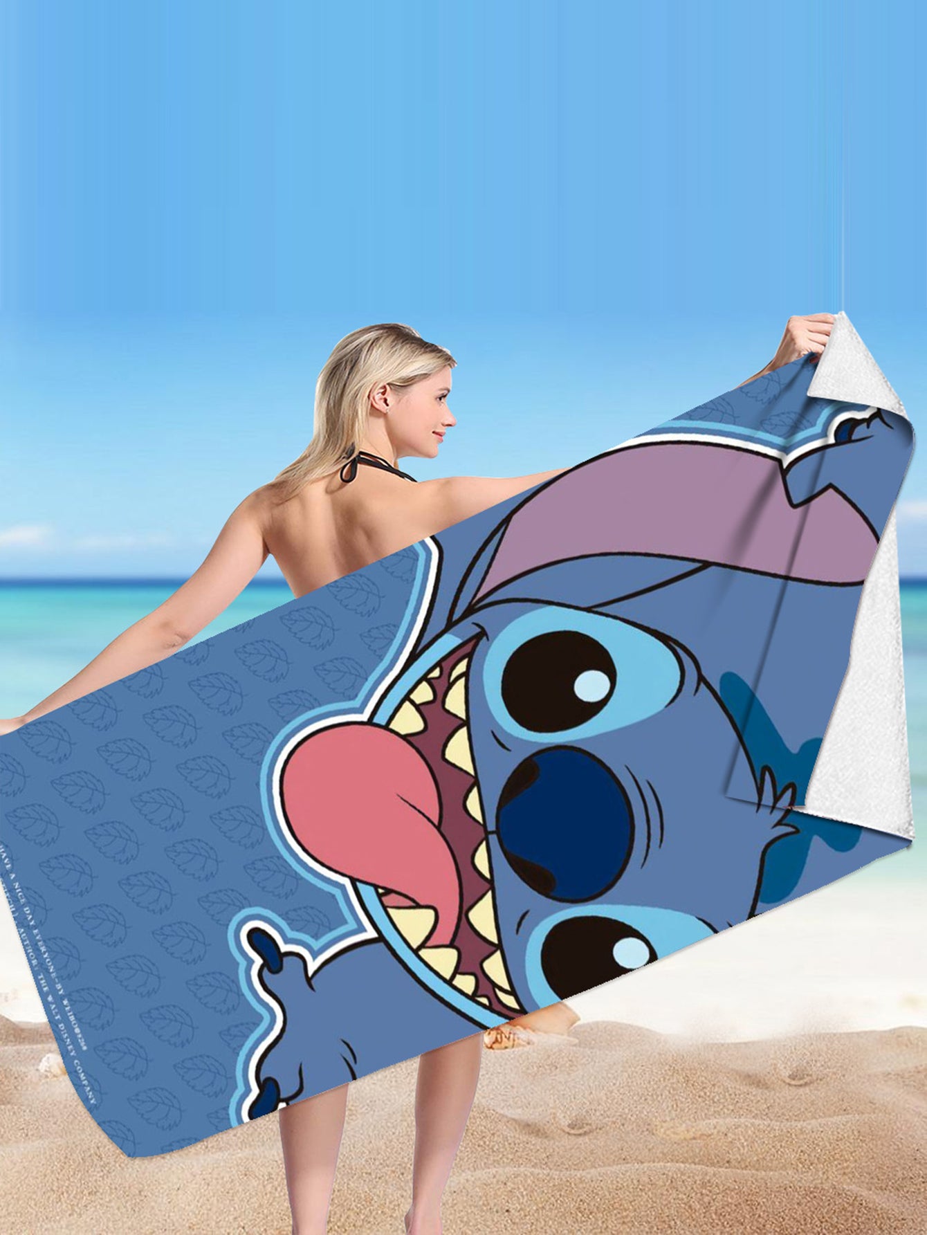 Stitch Microfiber Double-sided Fleece Beach Towel