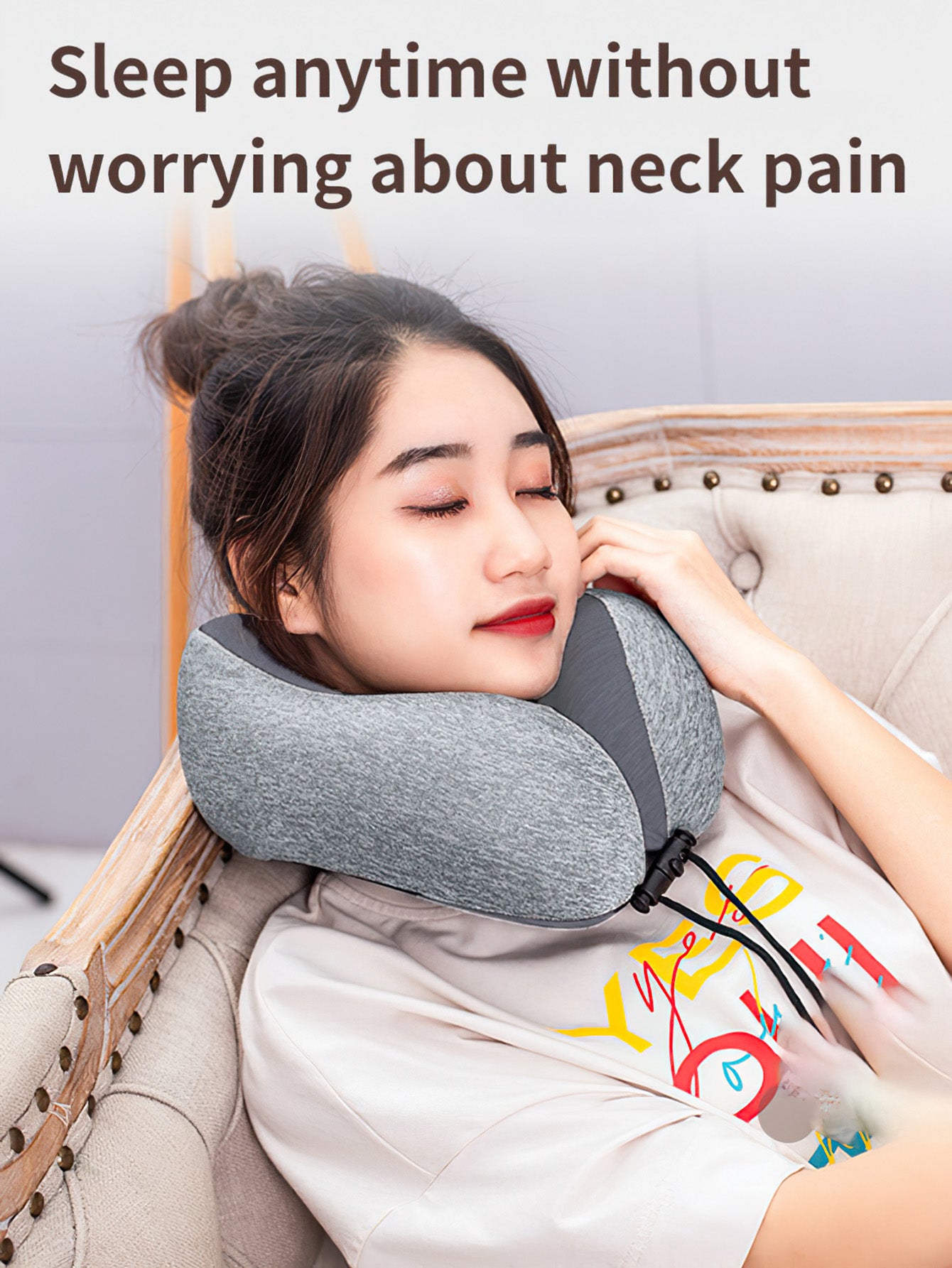 Premium U-Shaped Memory Foam Travel Neck Pillow