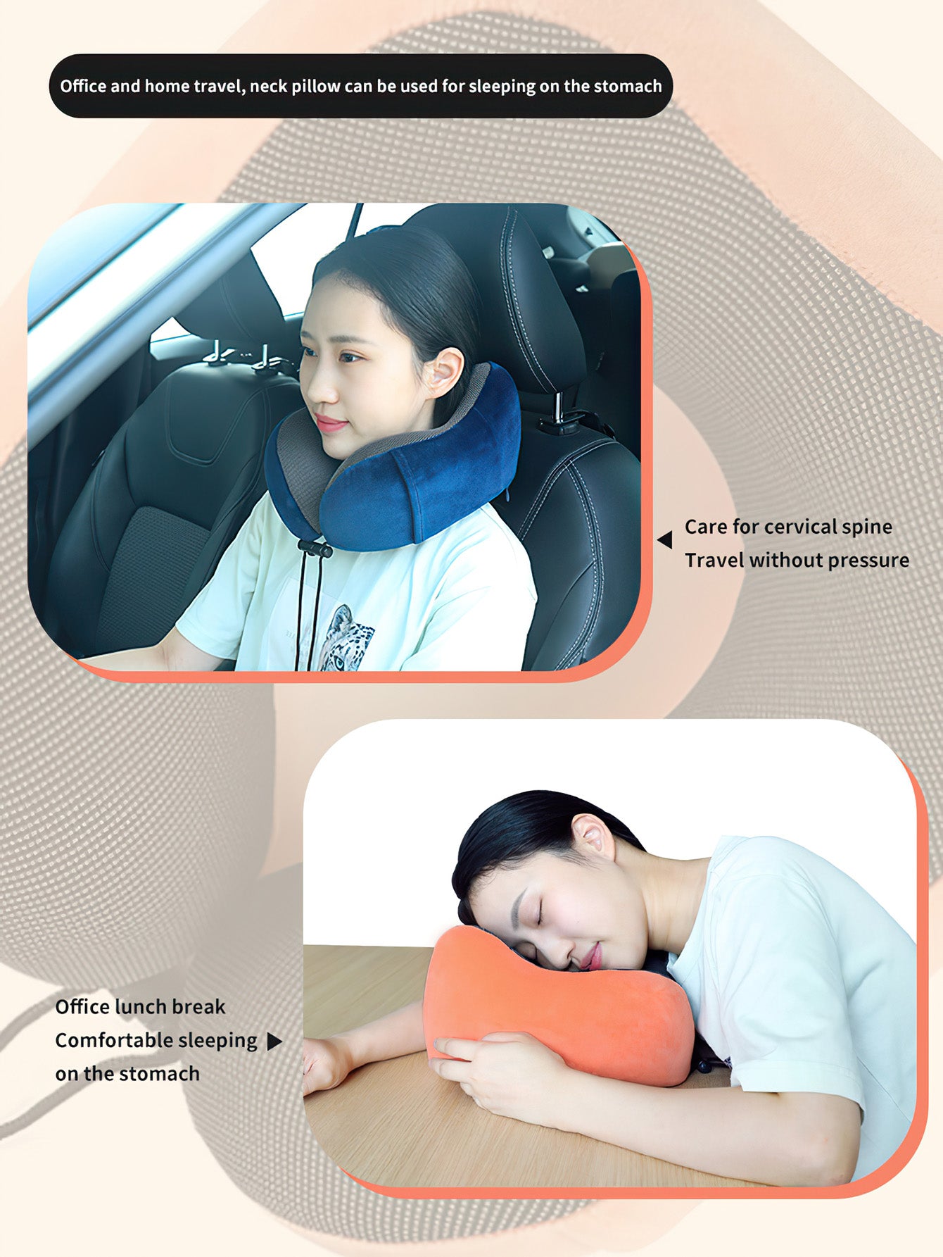 Comfortable U-Shaped Travel Pillow - 3 Colors