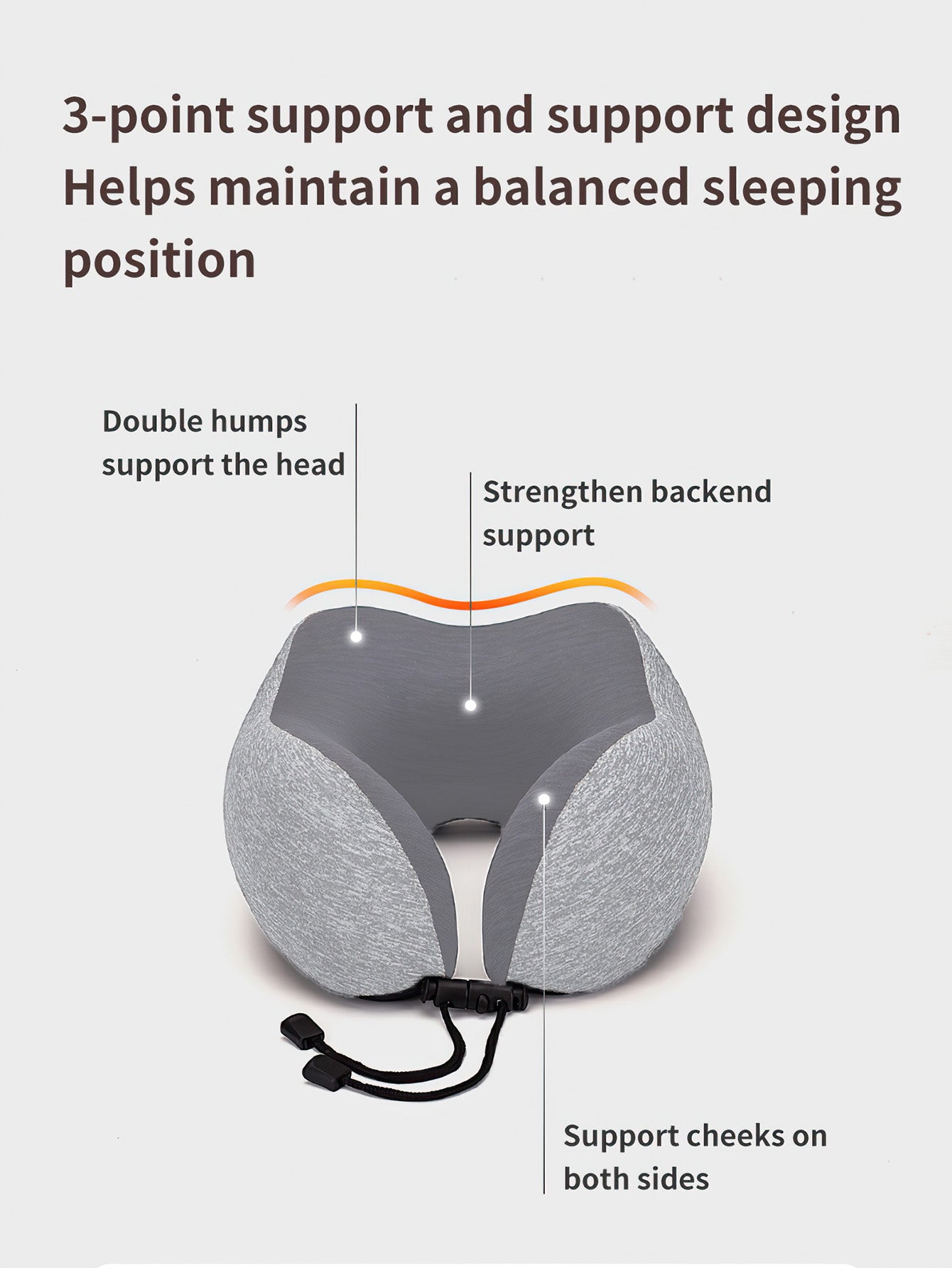 Premium U-Shaped Memory Foam Travel Neck Pillow