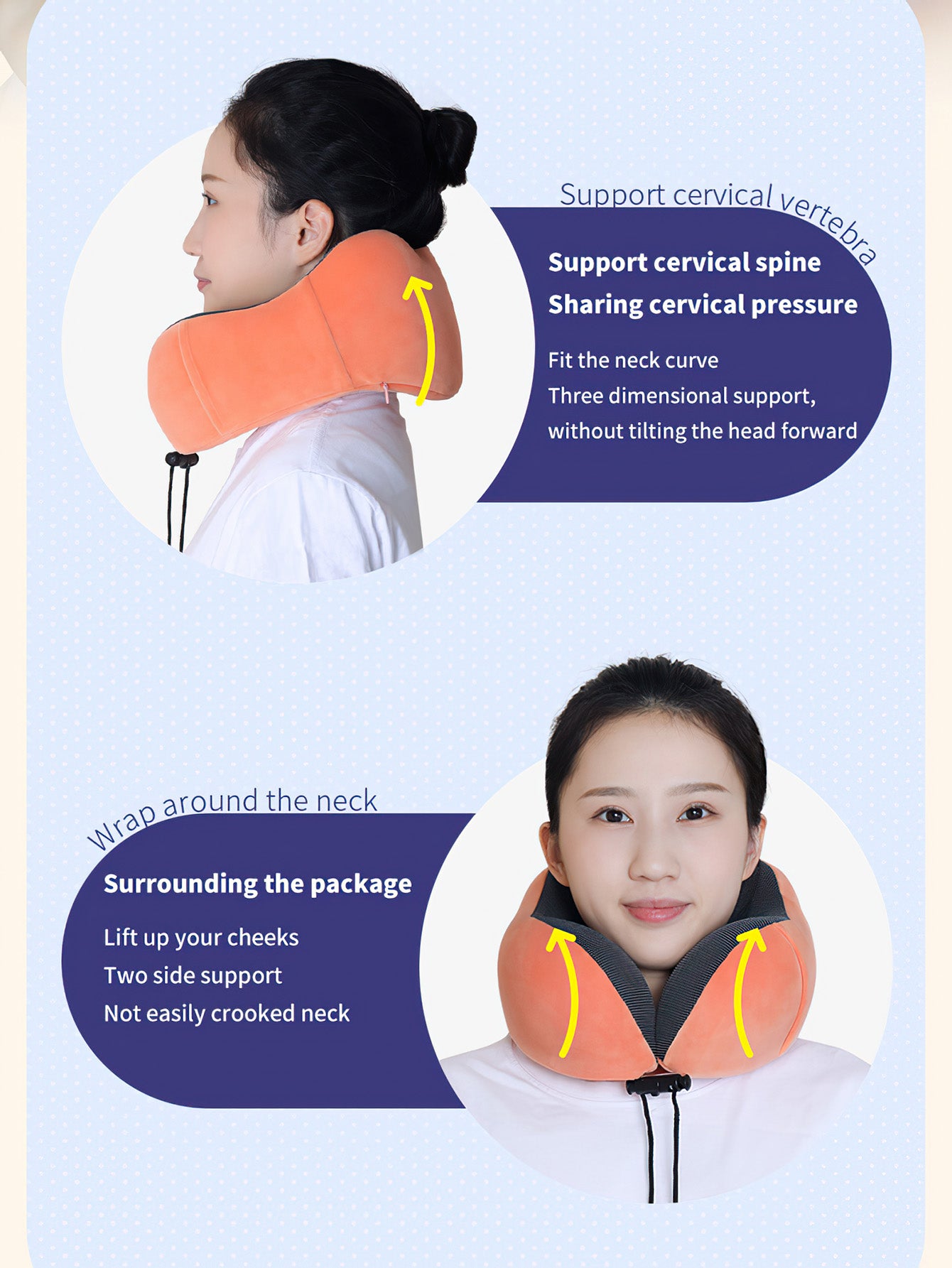 Comfortable U-Shaped Travel Pillow - 3 Colors